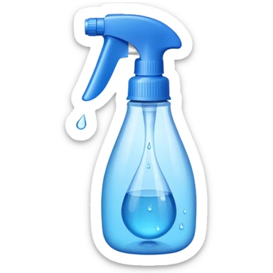 Spray bottle spritz with rag sticker