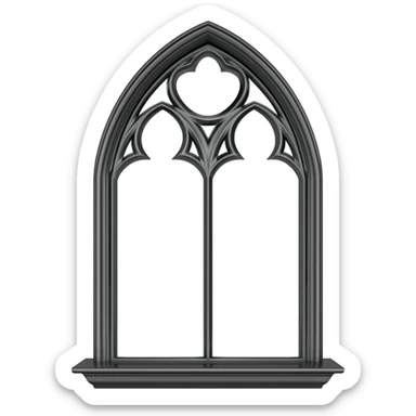 Victorian Black gothic window sticker