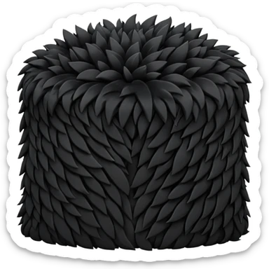 Remplacer le blanc par du poils noirs sticker