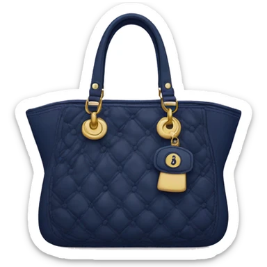 Navy Dior purse sticker