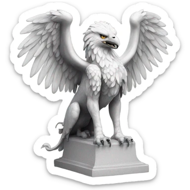 Griffin statues full body realistic  sticker