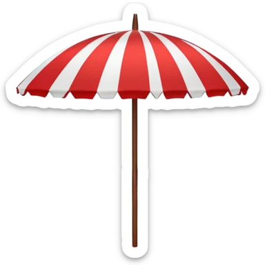 red beach umbrella sticker