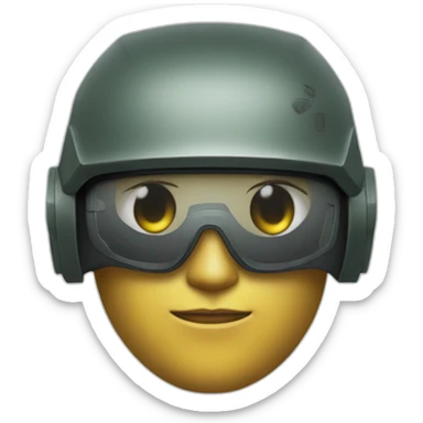 Cybernetic soldier from the movie "Universal Soldier" sticker