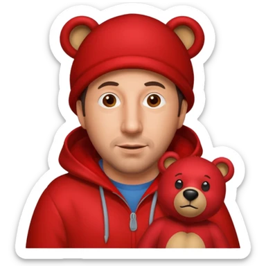 Adam Sandler red bear sticker