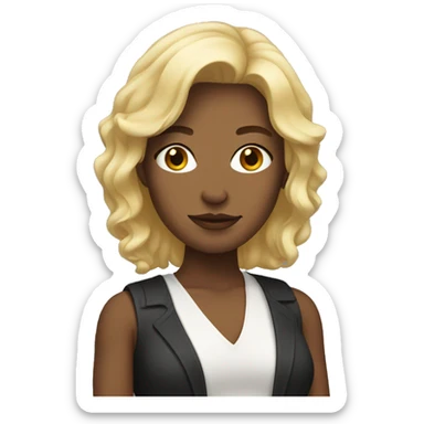 Masculine woman with blonde hair sticker