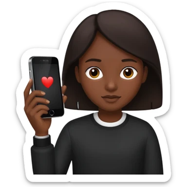 create an realistic emoji image of a phone which showing typing sticker