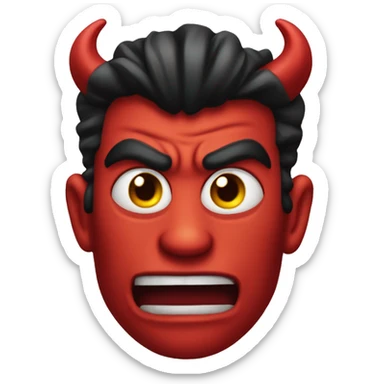 cartoony devil menace troublemaker emoji (not human) sticker