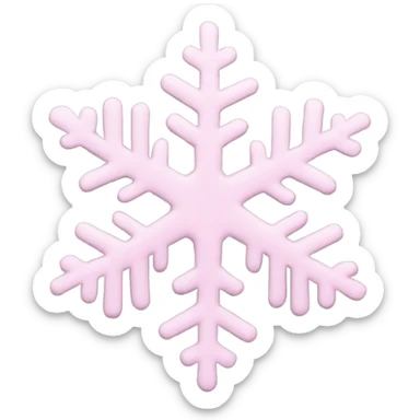 pastel pink snowflake  sticker