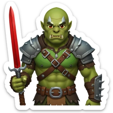 Orc rouge sticker