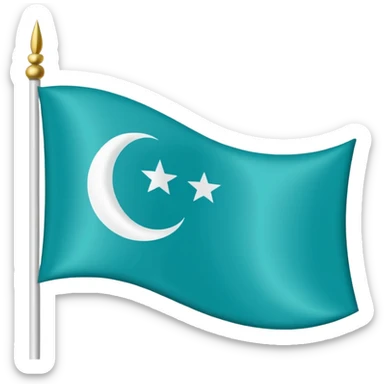 Turkuaz renginde türk bayrağı yapar mısın. Bayrak. I want to flag. 🇹🇷 Like this but turquoise. İt's must be turquoise. İt's just emoji  sticker