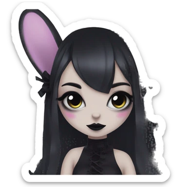 goth bunny girl anim sticker