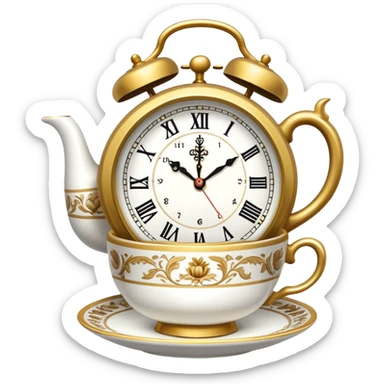 clock that tea sticker