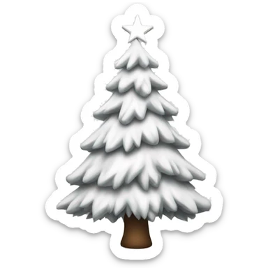White Christmas Tree sticker