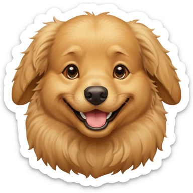 make it funny happy dog sticker