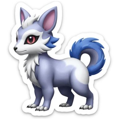 Shiny Furret-Absol-Noibat-Protogen-Vernid-Sergal-Hybrid (Full body) sticker