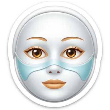 a white skincare beauty mask pack for face, except on the face, just only product sticker