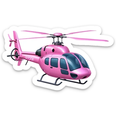 Pink helicopter sticker