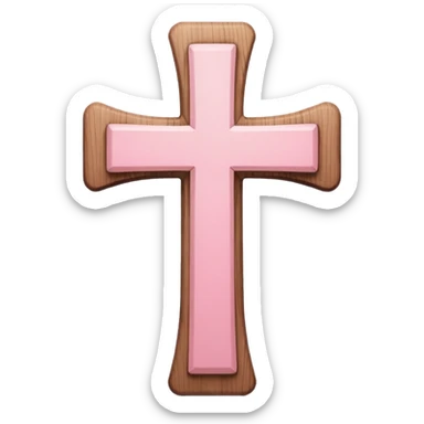 Light pink cross sticker
