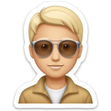 sol radiante con gafas de sol sticker