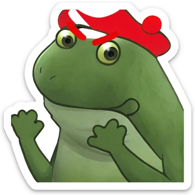 Angry mouth opened head leaned back hands around neck  sticker