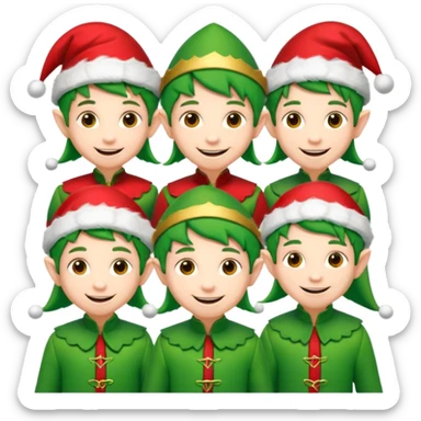 christmas elves sticker