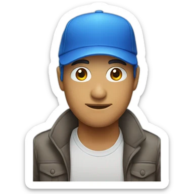 blue hat sticker