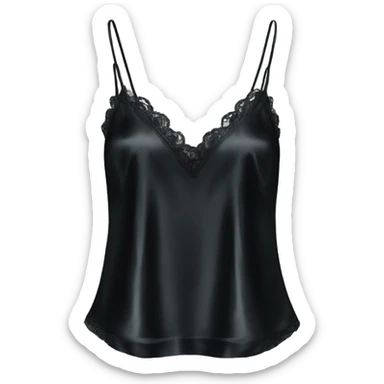black silk camisole pjs sticker