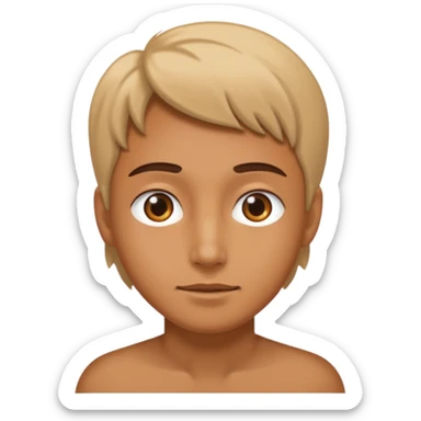 Person faced away looking behind them sticker