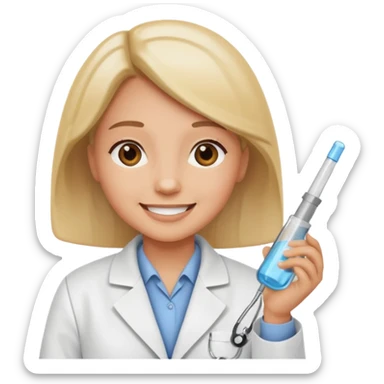 lab investagoter with white suits sticker