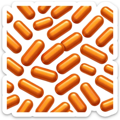 Orange glitter pills sticker