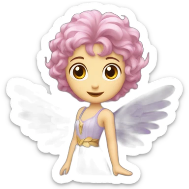 Une fée en entier avec des ailes sticker