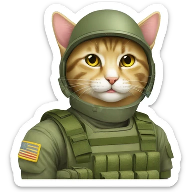 Ukrainian military cat (air defense) army a cat is kid sticker