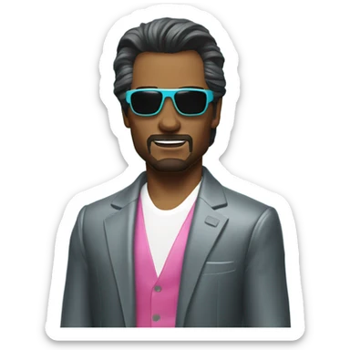 Miami vice iron man sticker