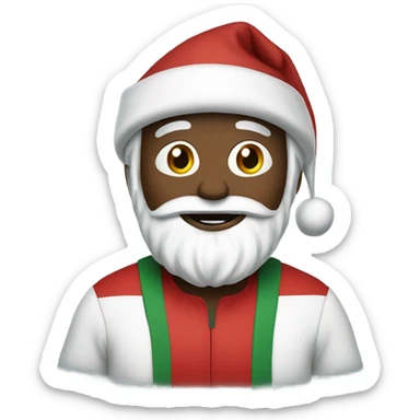 Santa wearing jordans  sticker