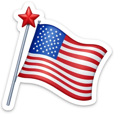 An american flag sticker