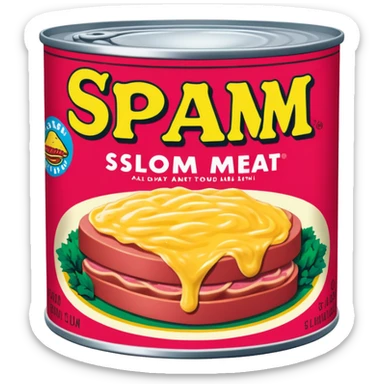 pop art SPAM meat slop advertisement warhol landscape  sticker