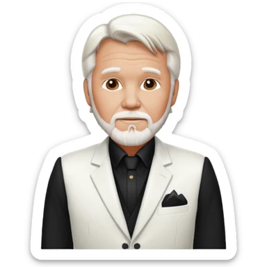 Kenny Rogers with white suit jacket sticker
