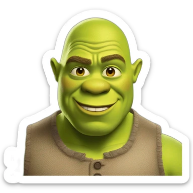 Shrek qui dance du tango avec des yeux normal sticker