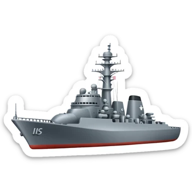 A naval destroyer ship sticker