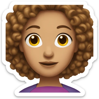 Superwoman mom with curly brown hair  sticker