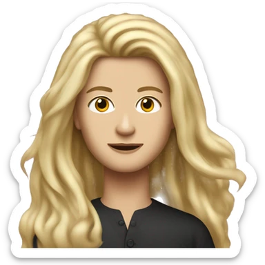blonde white woman long hair and Jack Schlossberg sticker