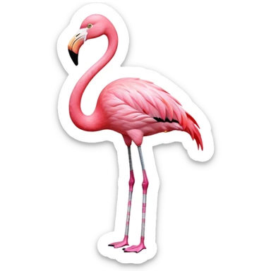 scp-1507-pink flamingo sticker