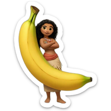 moana big banana sticker