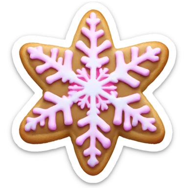 pink snowflake cookie  sticker