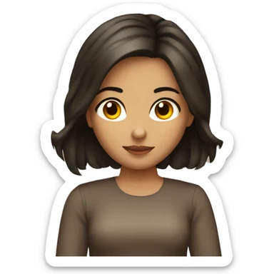 Brunette girl sticker