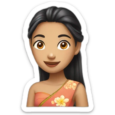 Balinese girl sticker