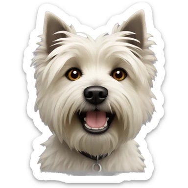 White cairn terrier sticker