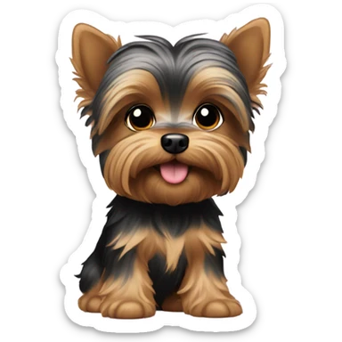 Yorkie puppy sticker