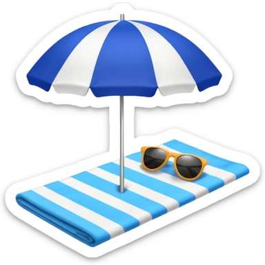 
beach vacation equipment sticker