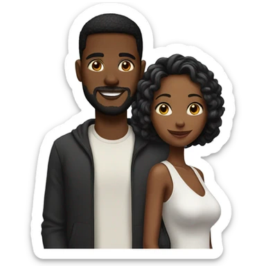 Black couples sticker